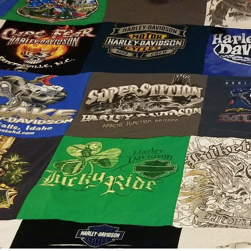 Turn Old Motorcycle T-Shirts into a T-Shirt Blanket