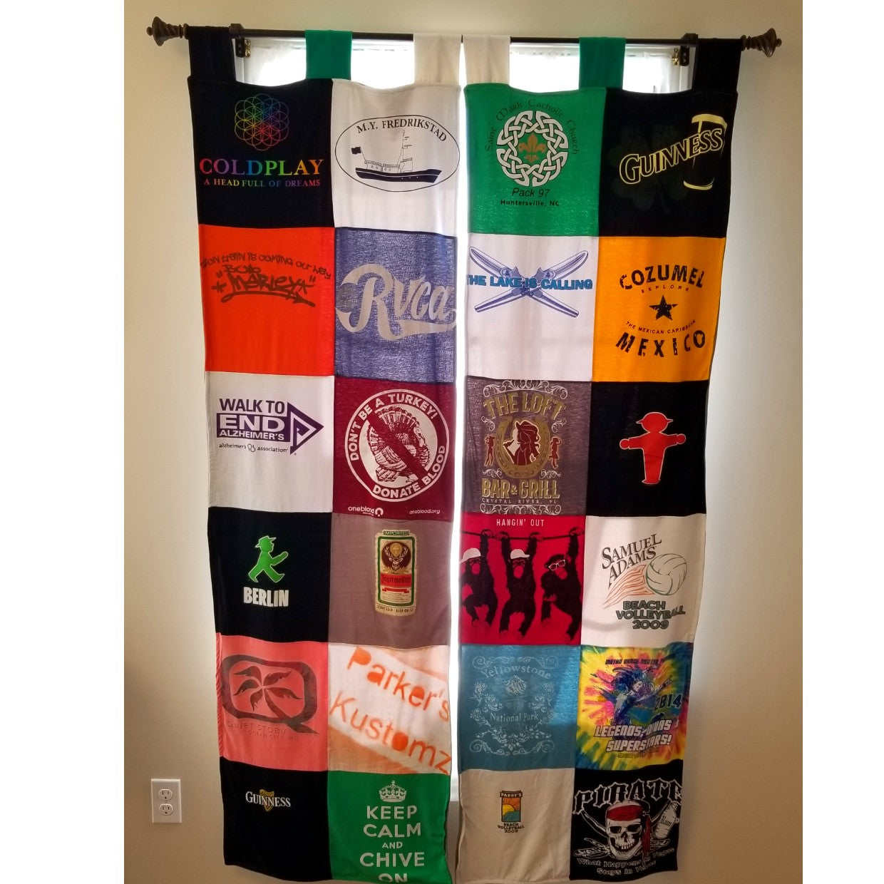 Turn old clothes into T-Shirt Curtains