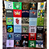 Clasic t-shirt blanket with 30 14" panels.  Also known as a t-shirt quilt.