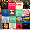 Classic T-shirt blanket with 16 14" panels.  Also called a t-shirt quilt