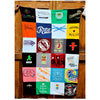 Classic T-shirt Blanket twin size with 12" panels.  Also know as a t-shirt quilt.